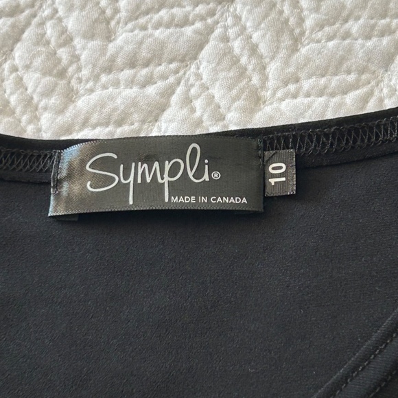 Sympli Unity Henley Tunic Black/Silver Buttons Size 10 - Picture 8 of 14